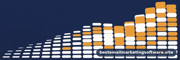 Flat editorial illustration of abstract subscriber shapes growing in rows like a rising audience, in deep navy, paper white, and warm amber