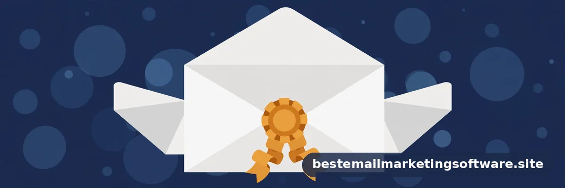 Flat editorial illustration of an open envelope with a ribbon badge, in deep navy, paper white, and warm amber